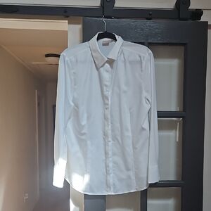 Chico's No Iron White Dress Shirt for Women.This Is A Size 2 In Chicos Sizing